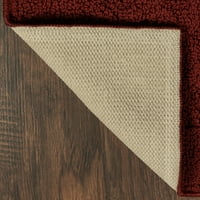 עמודי התווך דילן יהלום מוצק קינמון מסורתי שטיח אזור מקורה אדום, 4 '5'4