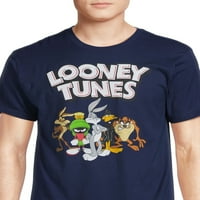 Looney Tunes חולצות טי גרפיות לגברים וגברים גדולים, 2-חבילה, S-3xl