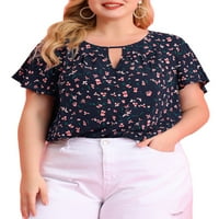 מציאות ייחודיות לנשים פלוס גודל גודל שיפון מתרחב עם שרוול שרוול חולצה חולצה חולצה