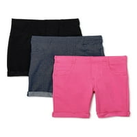 ילדים מגרנימלים בנות ברמודה מכנסיים קצרים, 3 חבילות, גדלים 4-10