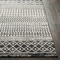 אורגים אמנותיים אלזיז גיאומטריים שטיח אזור שטיח, שחור, 2'7 16