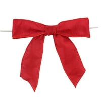 נייר דופיוני טוויסט עניבת קשתות, אדום,, 50 חבילה