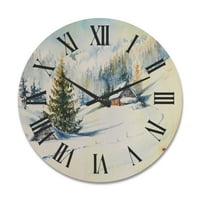 מעצב את 'הרי החורף עם מעט בית' שעון קיר מסורתי