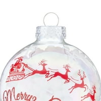 צבע צלול בחג המולד עם קישוט תליית זכוכית עץ, 0. £