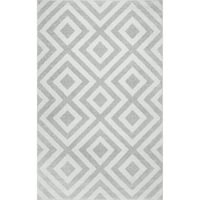 שטיח שטח גיאומטרי של נולום זאדי, 8 '10', אפור בהיר