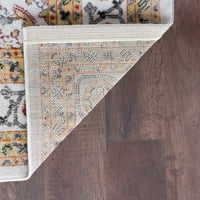 שטיח מסורתי בז 'מזרחי, סלון שמנת קל לניקוי