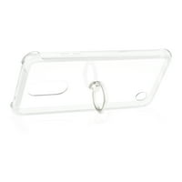 LG Fortune Phoeni Aristo Changerent Protector Protector Protector Case עם מחזיק טבעת ב- Clear לשימוש עם