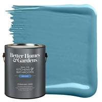 Better Homes & Gardens צבע פנים ופריימר, אקווה הייבן כחול, גלון, חצי מבריק