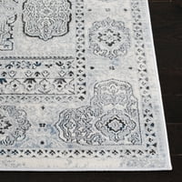 Alhambra Evan Floral Boral Sated Rug, שנהב אפור, 9 '12'