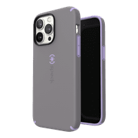 Speck iPhone Pro Ma Candyshell Pro עם מארז Magsafe באפור מעונן וב- Spring Purple