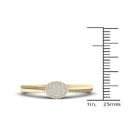 1 10CT TDW 10K טבעת הילה יהלום זהב צהוב