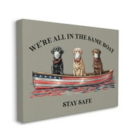 תעשיות סטופל זהה ביטוי סירה אמריקנה כלבי חיות מחמד כלבים קיר קיר קיר על ידי באק ללבוש
