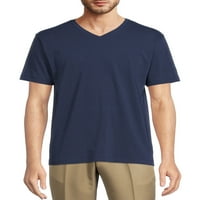 חולצת טריקו צווארון V של ג'ורג 'גברים עם שרוולים קצרים