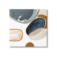 סטופל תעשיות מופשט מעוגל צורות פסים דפוס בצבעי מים פירוט ציור גלריה עטוף בד הדפסת קיר אמנות, עיצוב על