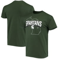 חולצת טריקו של קרן ספרטנים ירוקה של גברים מישיגן