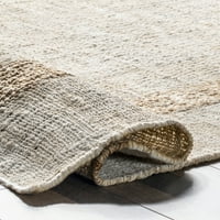 Nuloom אפריל אפריל פס מזדמן שטיח אזור ציצים, 5 '8', טבעי