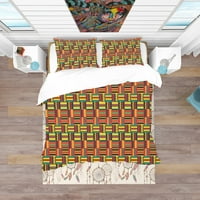 עיצוב אמנות 'תבנית אפריקאית' סט כיסוי שמיכה טרופי