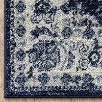 היטב ארוג טופקאפי מונזה מדליון מזרח כחול בצבע במצוקה 2'3 7'3 שטיח אזור רץ