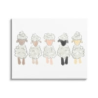 תעשיות סטופל רכות כבשים רכות חוות חוות משתלת חיות ציור קיר קיר, 24, עיצוב מאת אנה ווית'אם