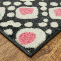 מוהוק ביתי פריזמטי בטינה רב -מעבר תקציר דיוק שטיח שטיח אזור מודפס, 8'x10 ', שחור וורוד