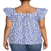 Get's Get's Plus Size Shile Short Campulep Campufle Top